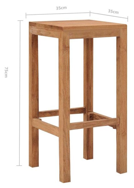 VidaXL Tíkfából Készült Bárszékek - 4 db - 75cm