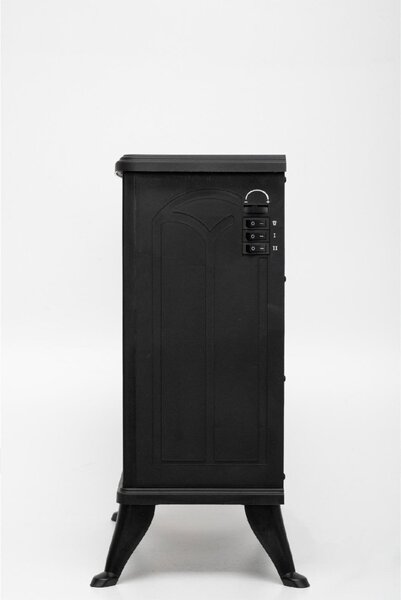 HOME FKK12 szabadon álló elektromos látványkandalló, 1900 W, 2 fokozat, láng-effekt, felső kifújási pont