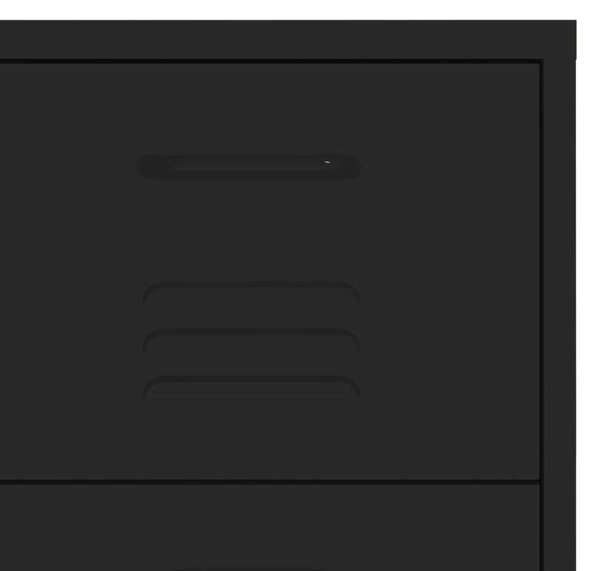 VAS-Acél Fiókos Szekrény - Fekete - 80x35x101,5 cm