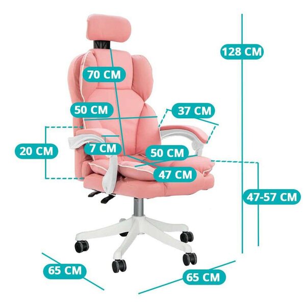 Timeless Tools Lux Főnöki Forgószék - Rózsaszín