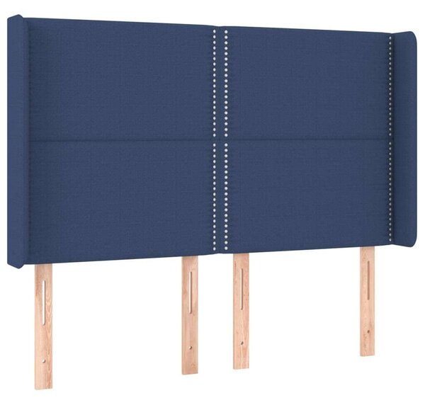 VidaXL Kék Szövet Ágyfejtámla LED-es - 147x16x118/128cm