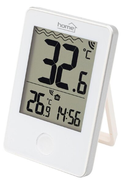 HOME HCP60 vezeték nélküli úszó hőmérő, külső-belső hőmérséklet, min/max hőmérsékletek rögzítése, pontos idő, elemes működtetés
