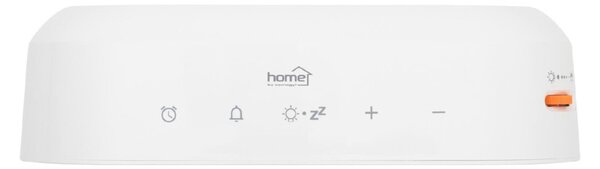 HOME LTC06 ébresztőóra, USB töltőkimenet, fehér kijelző, két ébresztési időpont, hőmérséklet és páratartalom mérés