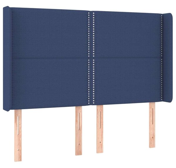 VidaXL Kék Szövet Ágyfejtámla LED-es - 147x16x118/128cm