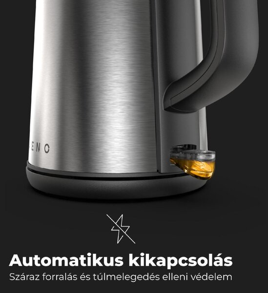 AENO AEK0003 EK3 elektromos vízforraló, max. 2200 W, 1,7 literes tartály, LED állapotjelző, rozsdamentes acél