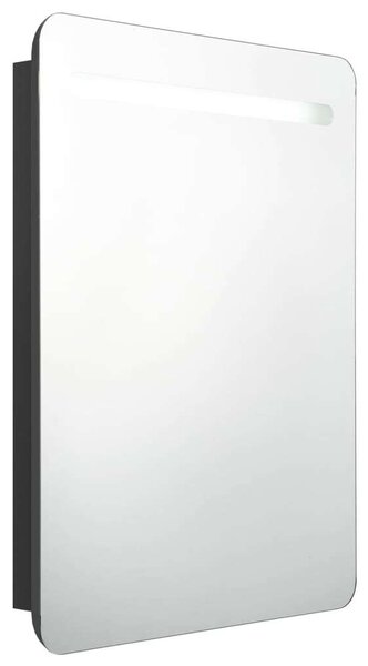 VidaXL fekete LED-es tükrös fürdőszobaszekrény 60 x 11 x 80 cm