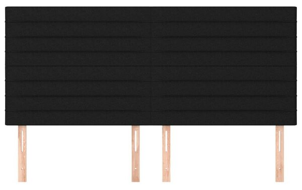 VidaXL Fekete Szövet Fejtámla - 4 db - 160cm