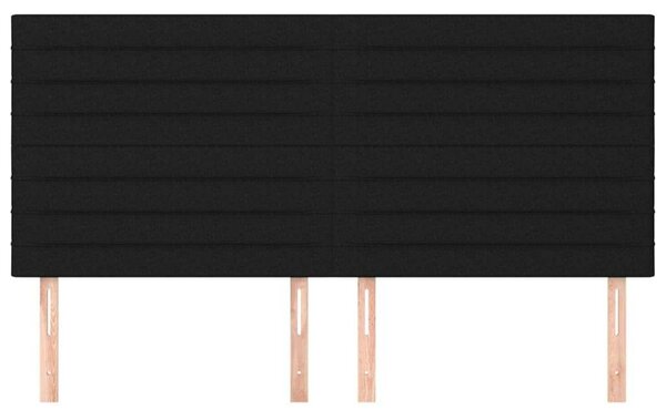 VidaXL Fekete Szövet Fejtámla - 4 db - 160cm