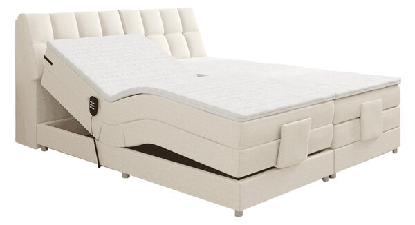 Elektromos állítható ágy, boxspring, bézs, 160x200, GERONA