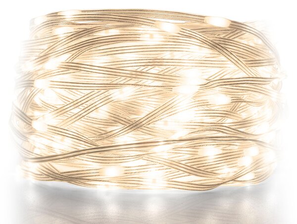 HOME KKL512DWW DOT LED-es fényfüzér, 500db melegfehér LED, 35m hosszú, 8+4 funkció, átlátszó vezeték, adapteres tápellátás, beltéri kivitel