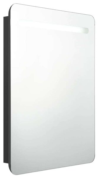 VidaXL fekete LED-es tükrös fürdőszobaszekrény 60 x 11 x 80 cm