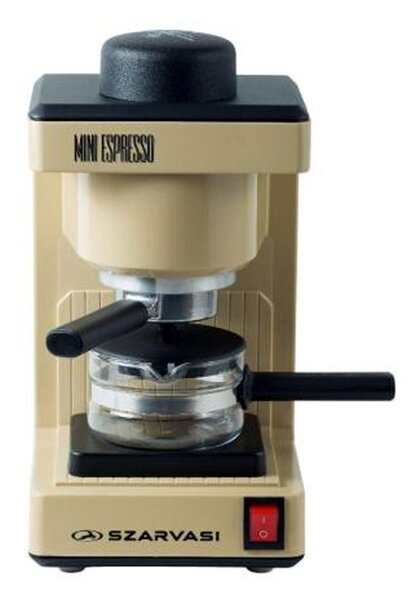 Szarvasi SZV-612 MINI ESPRESSO kávéfőző, 800 W, drapp színű, őrölt kávé főzésére, 3,04 bar nyomás, max. 6 személy részére