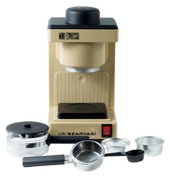 Szarvasi SZV-612 MINI ESPRESSO kávéfőző, 800 W, drapp színű, őrölt kávé főzésére, 3,04 bar nyomás, max. 6 személy részére
