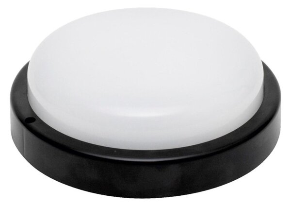 HOME RCC18LEDBK LED-es fali/mennyezeti lámpa, kör alakú, fekete, 18 W, 4000K, 1200 lumen, IP54, kül- és beltéri kivitel