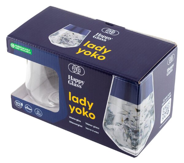 HappyGlass Lady Yoko törhetetlen koktélpohár, 40 cl, 2db/szett, többször használható, BPA mentes