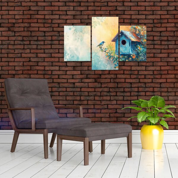 Kép - Madárház, akvarell (90x60 cm)