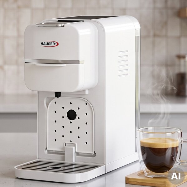 HAUSER CE-940W multifunkciós kávéfőző, Nespresso és Dolce Gusto kompatibilis, 1350 W, max. 20 bar nyomás, 0,9 Literes víztartály, fehér