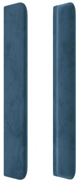 VidaXL Bársony Ágyfejtámla - Sötétkék - 163x118/128cm