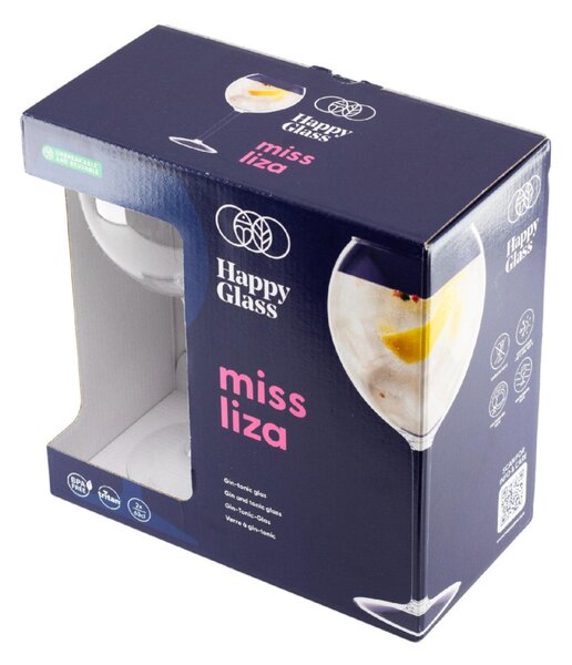 HappyGlass Miss Liza törhetetlen gin-tonic pohár, 63 cl, 2db/szett, többször használható, BPA mentes