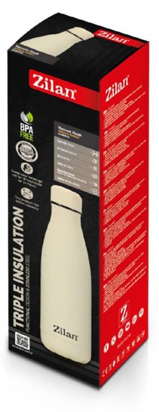 Zilan ZLN0821 rozsdamentes acél termosz, 500 ml űrtartalommal, akár 24 órán át hidegen és 18 órán át melegen tartja az italokat