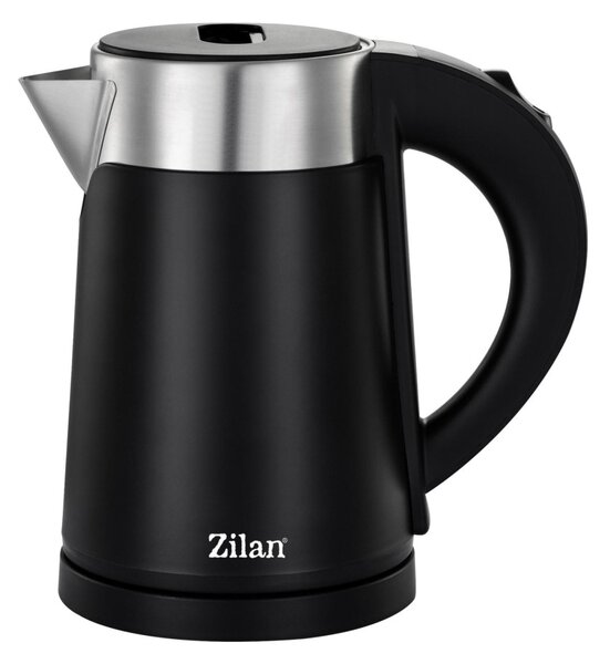 Zilan ZLN3387 vízforraló, 900 W, duplafalú, 0.8l, 360°-ban forgatható, rejtett fűtőszál, jelzőfény, fekete