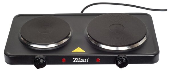 Zilan ZLN2181 elektromos főzőlap, 2500 W, 2 főzőlap, 2 db hőmérséklet szabályozó, fekete