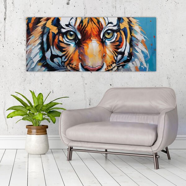 Kép - Tigris látképe, festmény (120x50 cm)