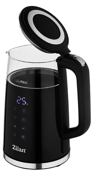 Zilan ZLN7859 vízforraló, max. 2200 W, 1,7 literes, rejtett fűtőszál, digitális kijelző
