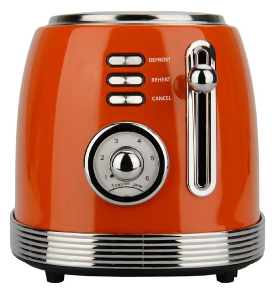 Zilan ZLN7040 retró kenyérpirító, 850 W, 6 fokozat, 2 szeletes, STOP funkció, piros