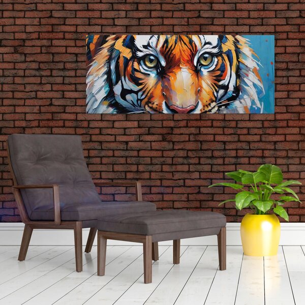 Kép - Tigris látképe, festmény (120x50 cm)
