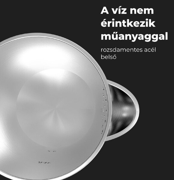 AENO AEK0002 EK2 vízforraló, 2200 W, 1.5 liter kapacitás, dupla falú, LED kijelzés, fehér