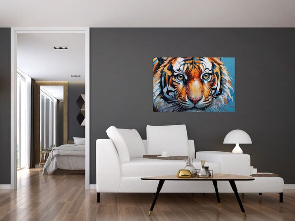 Kép - Tigris látképe, festmény (90x60 cm)