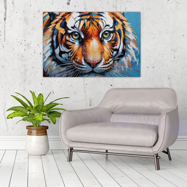 Kép - Tigris látképe, festmény (90x60 cm)
