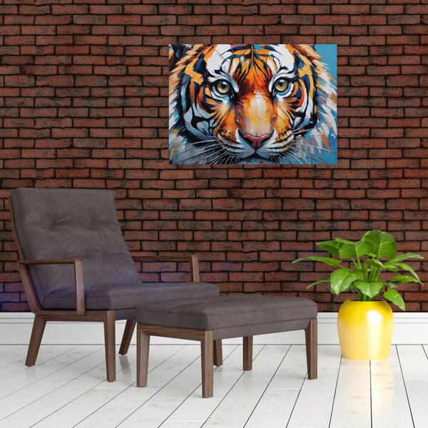Kép - Tigris látképe, festmény (70x50 cm)