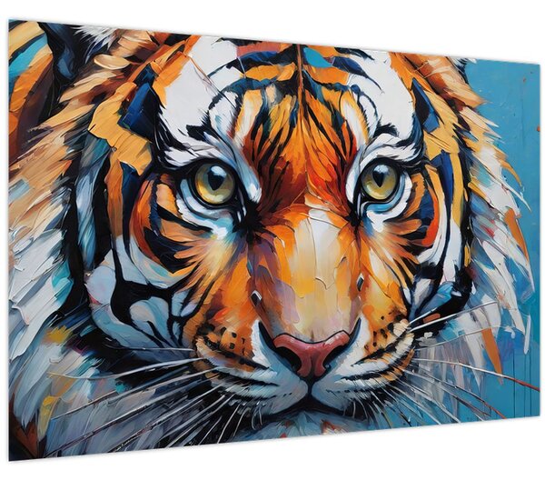 Kép - Tigris látképe, festmény (90x60 cm)