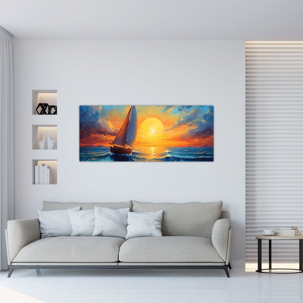 Kép - Vitorlások (120x50 cm)
