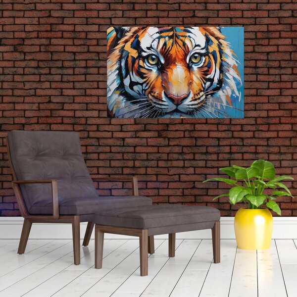 Kép - Tigris látképe, festmény (90x60 cm)