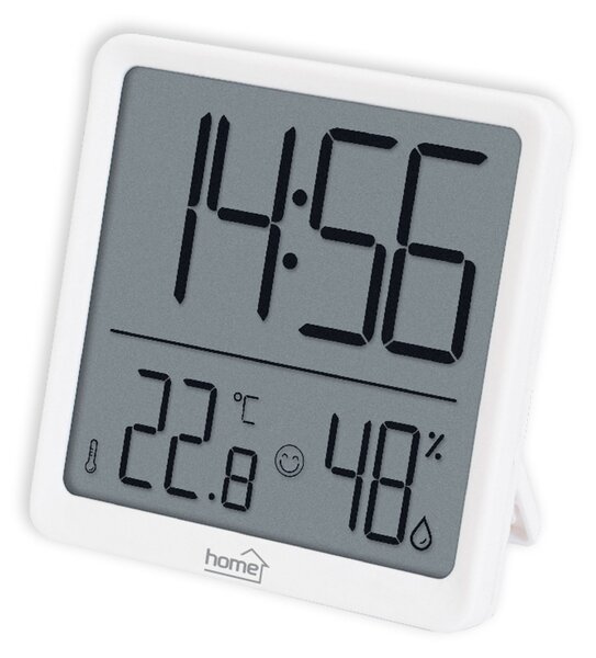 HOME HC17 páratartalom és hőmérséklet mérő ébresztőóra, prémium LCD kijelzővel, hűtőszekrényre, bútorra, falra helyezhető