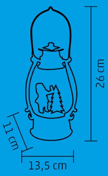 HOME LTN 15 lámpás vízkeveréssel, csillámokkal, télapó és fenyőfa figurával, LED, kapcsolható, műanyag, beltéri