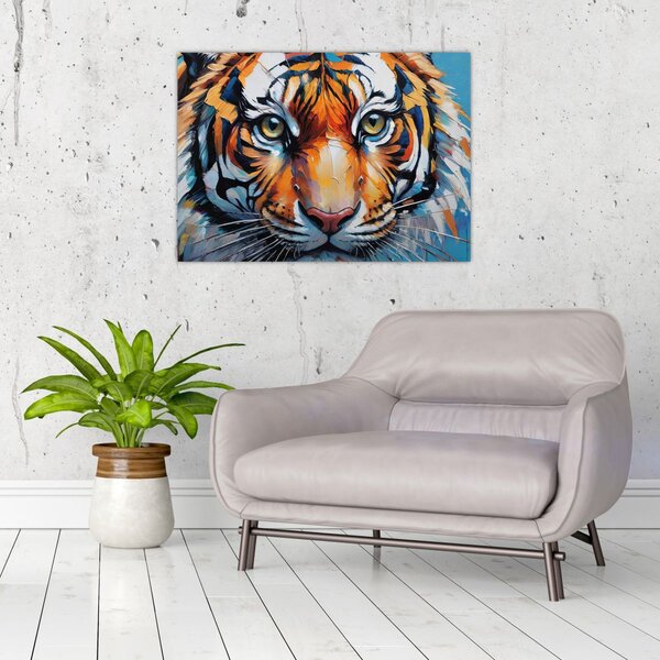 Kép - Tigris látképe, festmény (70x50 cm)
