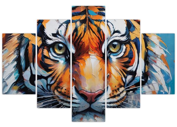 Kép - Tigris látképe, festmény (150x105 cm)