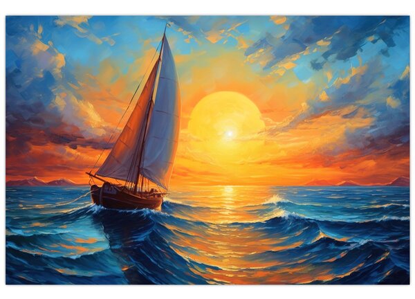 Kép - Vitorlások (90x60 cm)