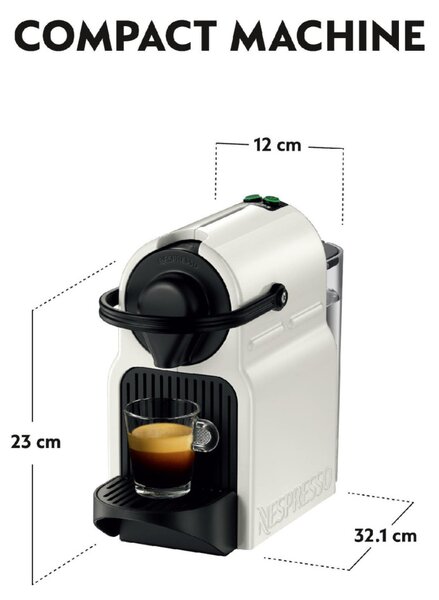 Krups Nespresso XN100110 eszpresszógép Inissia White, 1260 W, 19 bar Thermoblock rendszer, 25mp-es felfűtés