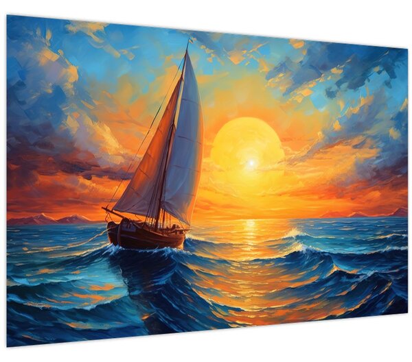 Kép - Vitorlások (90x60 cm)