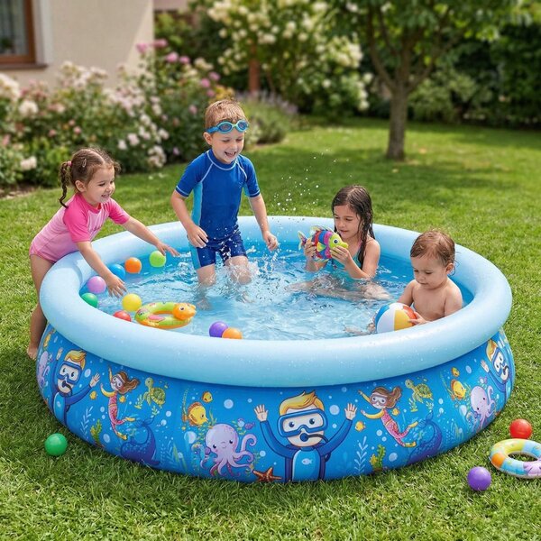 Jilong Sunclub 17788 felfújható gyerekmedence, 205 x 47 cm, 855 literes, 5 éves kortól