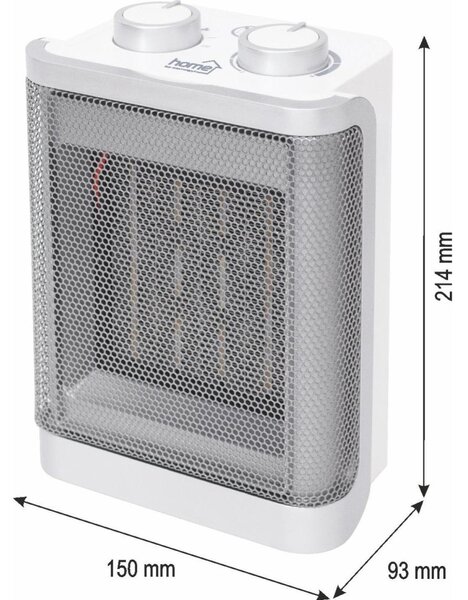 HOME FK50 kerámia fűtőtest, max. 1500 W, 2 fokozat, termosztát, 3 üzemmód, PTC fűtőelem