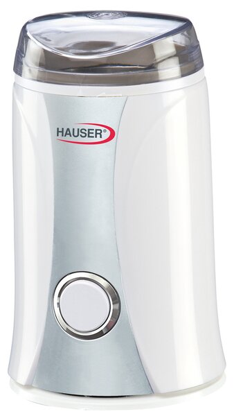 HAUSER G-732 daráló, 150 W, 50 g kapacitás, kábeltartó, rozsdamentes acél kés, fehér színű