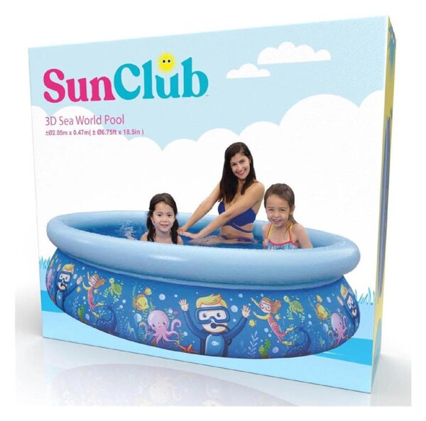 Jilong Sunclub 17788 felfújható gyerekmedence, 205 x 47 cm, 855 literes, 5 éves kortól