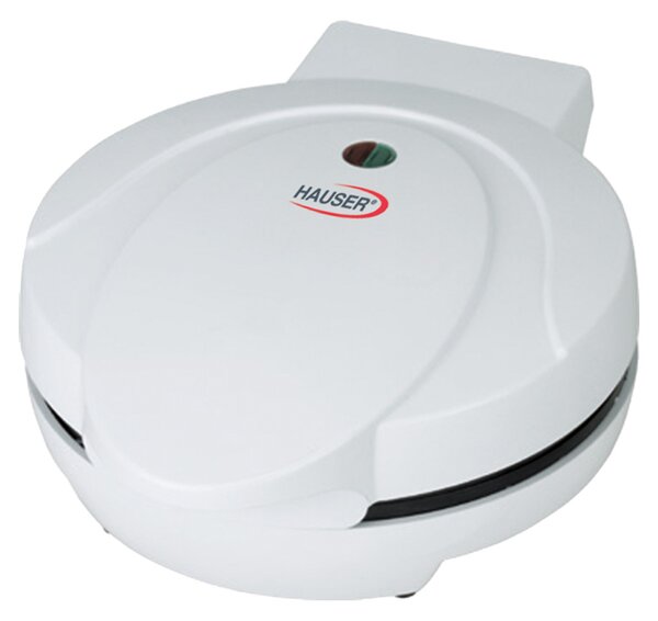 HAUSER ST-637N gofrisütő, max. 800 W, kerek gofri, tapadásmentes bevonat, működést jelző lámpa, fehér színű