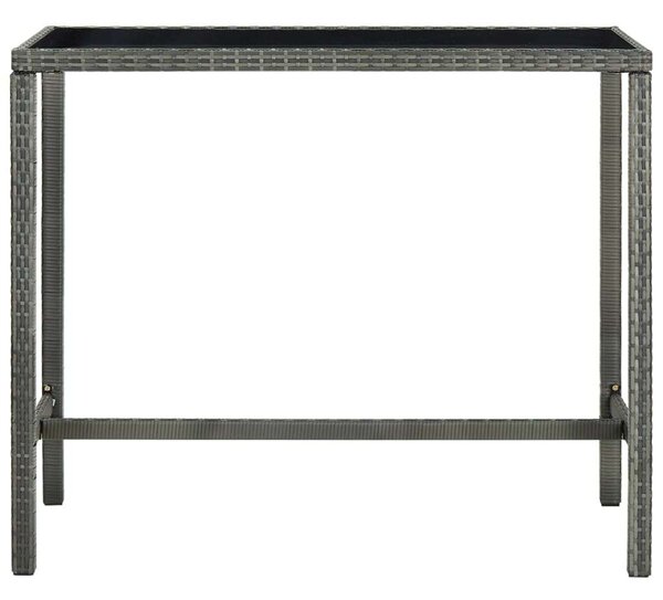 VidaXL Polyrattan Bárszett - 9 részes - Szürke